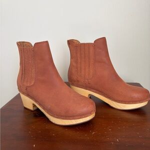 Frye & Co Brown Leather Clog Boot